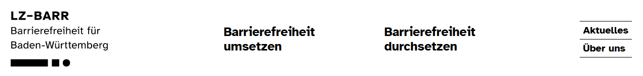 Screenshot Navigationsbalken